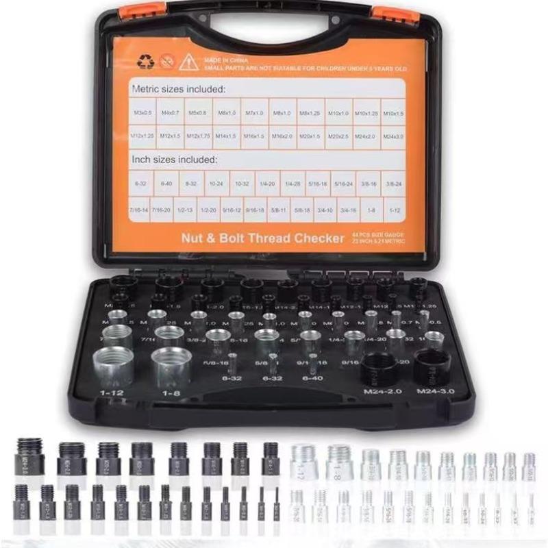 44pcs Thread Checker Set, Independent Packaging, Ideal for Complex & Narrow Spaces, DIY Measurement Tool Kit, Hardware