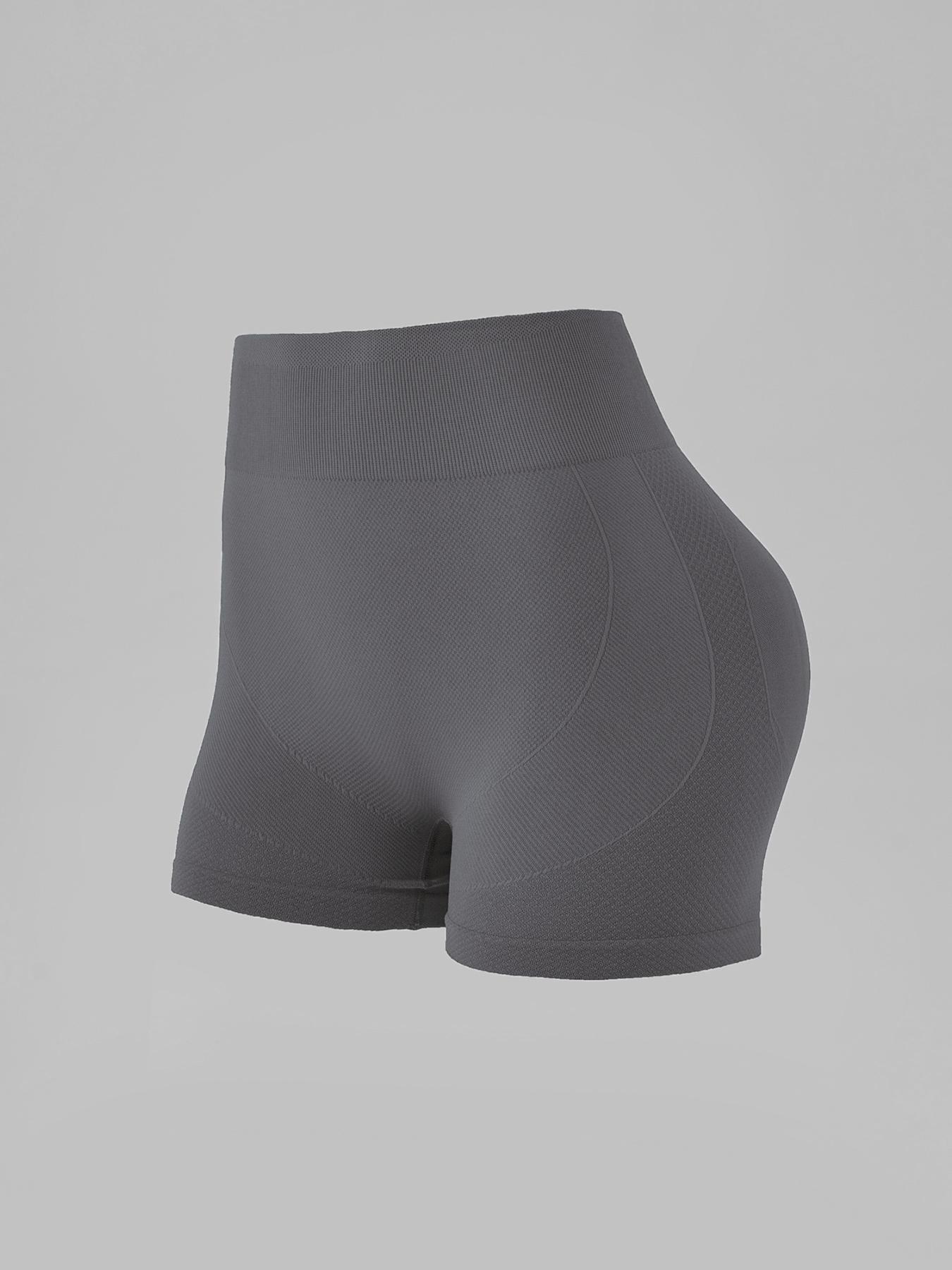 Women's Solid  Seamless Gym Shorts, Workout Biker Shorts, Comfy Breathable Skinny Shorts for Gym Workout Running, Ladies Sportswear for Summer, High Stretch Bottoms