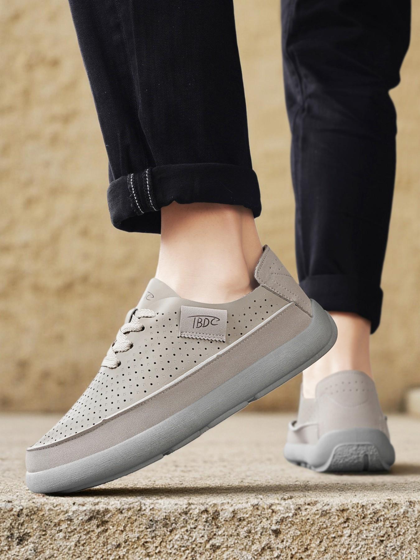 Breathable Two-Way Design Shoes, Soft Sole Slip-On Lazy Person Shoes, Versatile Commuter Shoes, Hole-Punched Casual Footwear