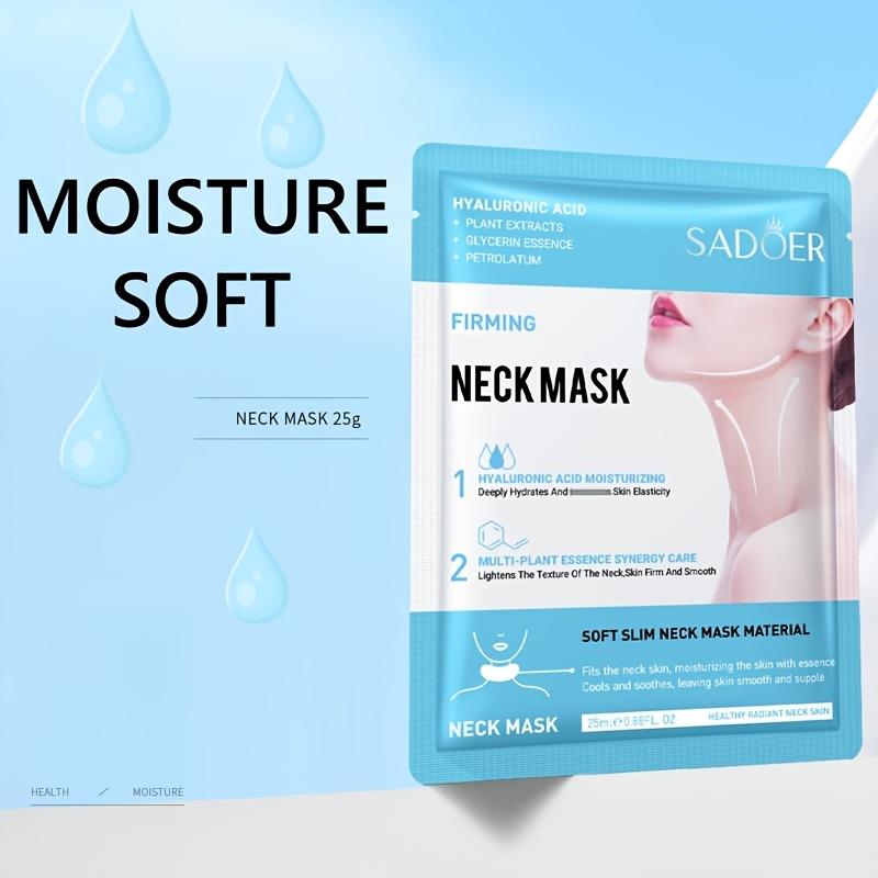 10pcs Sadoer Neck Masks with Glycerin & Hyaluronic Acid - Moisturizing Neck Care Sleek Packaging, Ideal Gift for Office Workers & Tech Users, Neck Mask for Face, Light Beige Hydration, Skincare Routine Hydrating Skincare, Skincare Enthusiasts,