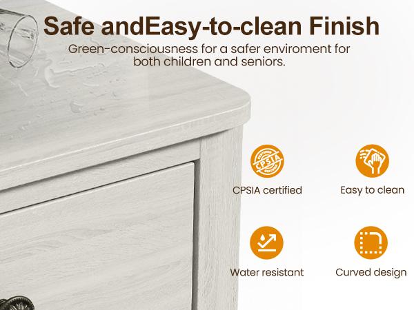 RoyalCraft  6 Drawer Dresser, 58" Wide Chest of Drawers with Large Metal Handle, Modern Wood Drawer Organizer for Bedroom, Living Room, Hallway, Closet, Light Grey