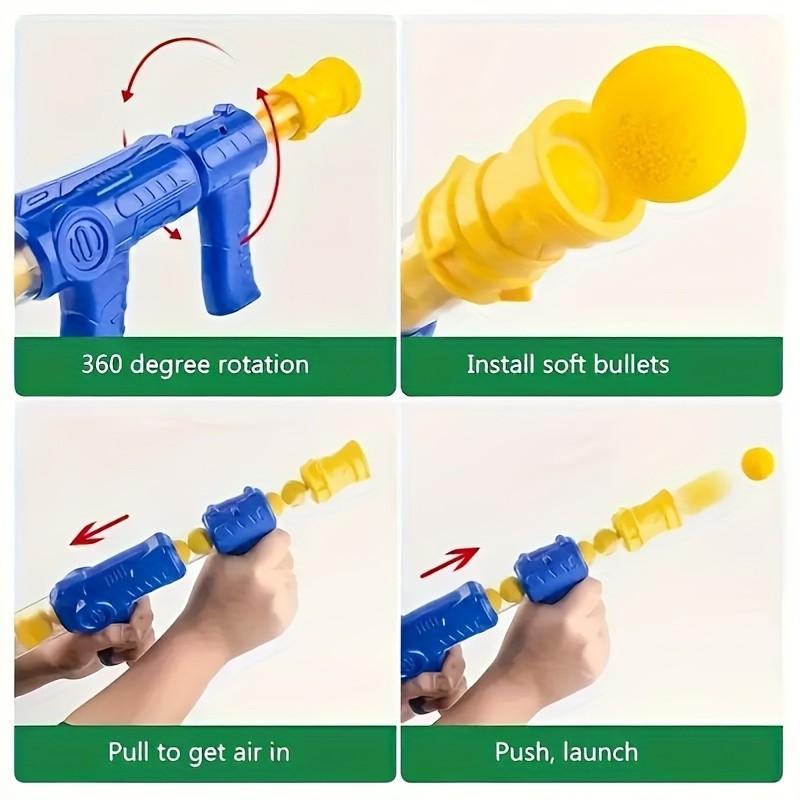 Duck Shooting Game, Air-Powered Launcher Set, Family Interactive Outdoor Toy, Suitable for Ages 3+, Fun Challenge Game
