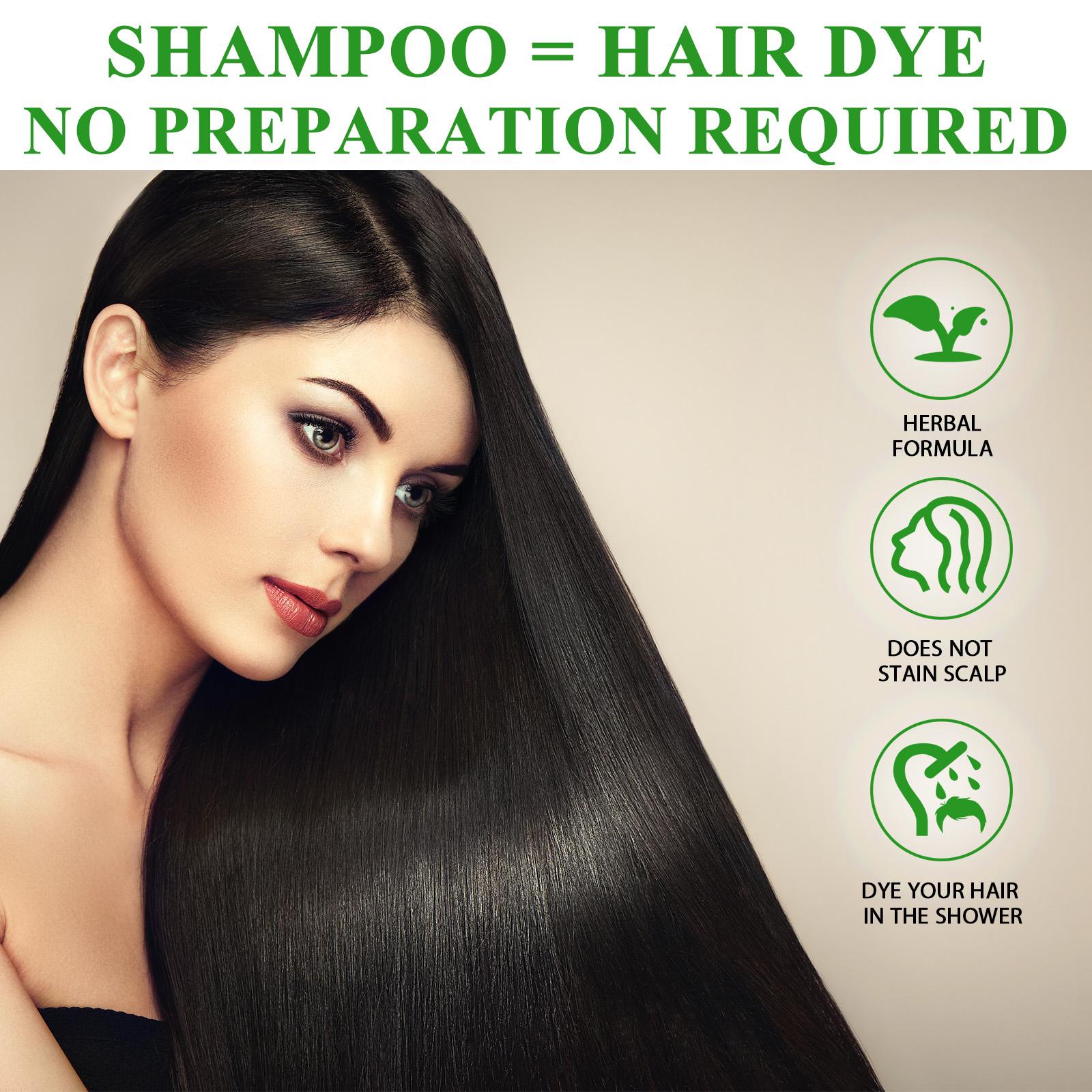 Sefudun 3-In-1 Hair Dye Shampoo /, Combines Coloring & Conditioning, Herbal Formula, No Damage, DIY Salon Quality at Home