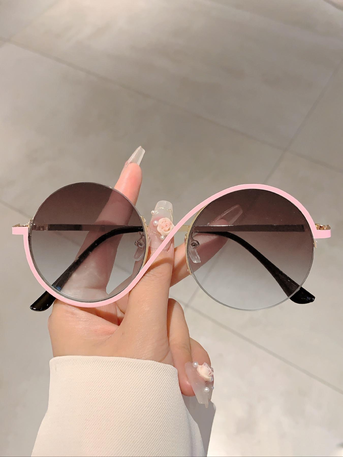 Women's Fashion Round Frame Glasses, Stylish New Design Eyewear for Parties & Daily Use, Elegant Simple Decorative Frames, Trendy Casual Frames, Round Frame Eyeglasses