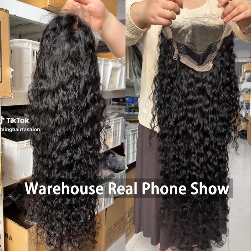 Bling Hair Kinky Curly 13x6 13x4 Lace Front Wigs Human Hair 180% Density Curly Human Hair Wig for Women Natural Black HD Transparent Lace Frontal Wigs Human Hair Pre Plucked with Baby Hair