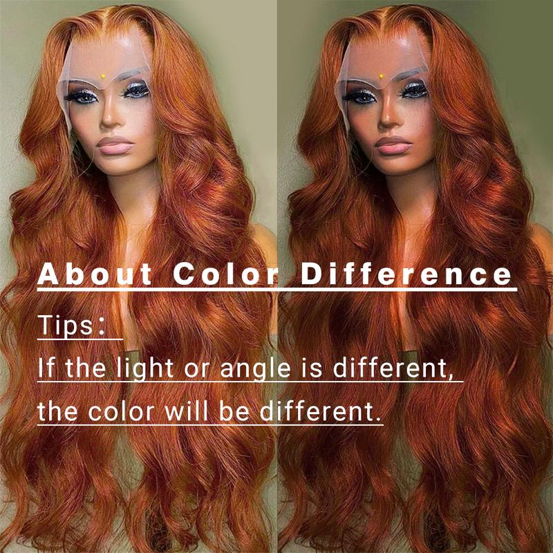 Bling Hair Dark Ginger Brown 13x6 Lace Front Wigs Human Hair Body Wave Frontal Wig 180% Density Reddish Brown Real Hair Wig 13x4 Transparent HD Lace Real Hair Wig Pre Plucked