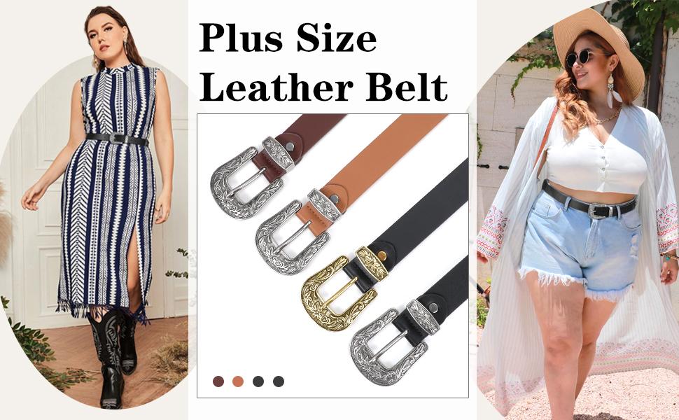 JASGOOD Women  Vintage Western Design Black Leather Waist Belt for Ladies Pants Jeans Dresses Boho Leaf cowgirl  belt