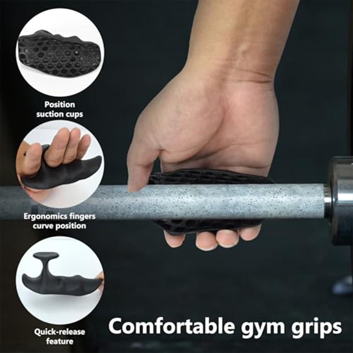 2pcs Weight Lifting Grips Workout Gloves, Flexible Hand Protection for Men Women, Gym Fingerless Pull Up, Bodybuilding Gymnastics