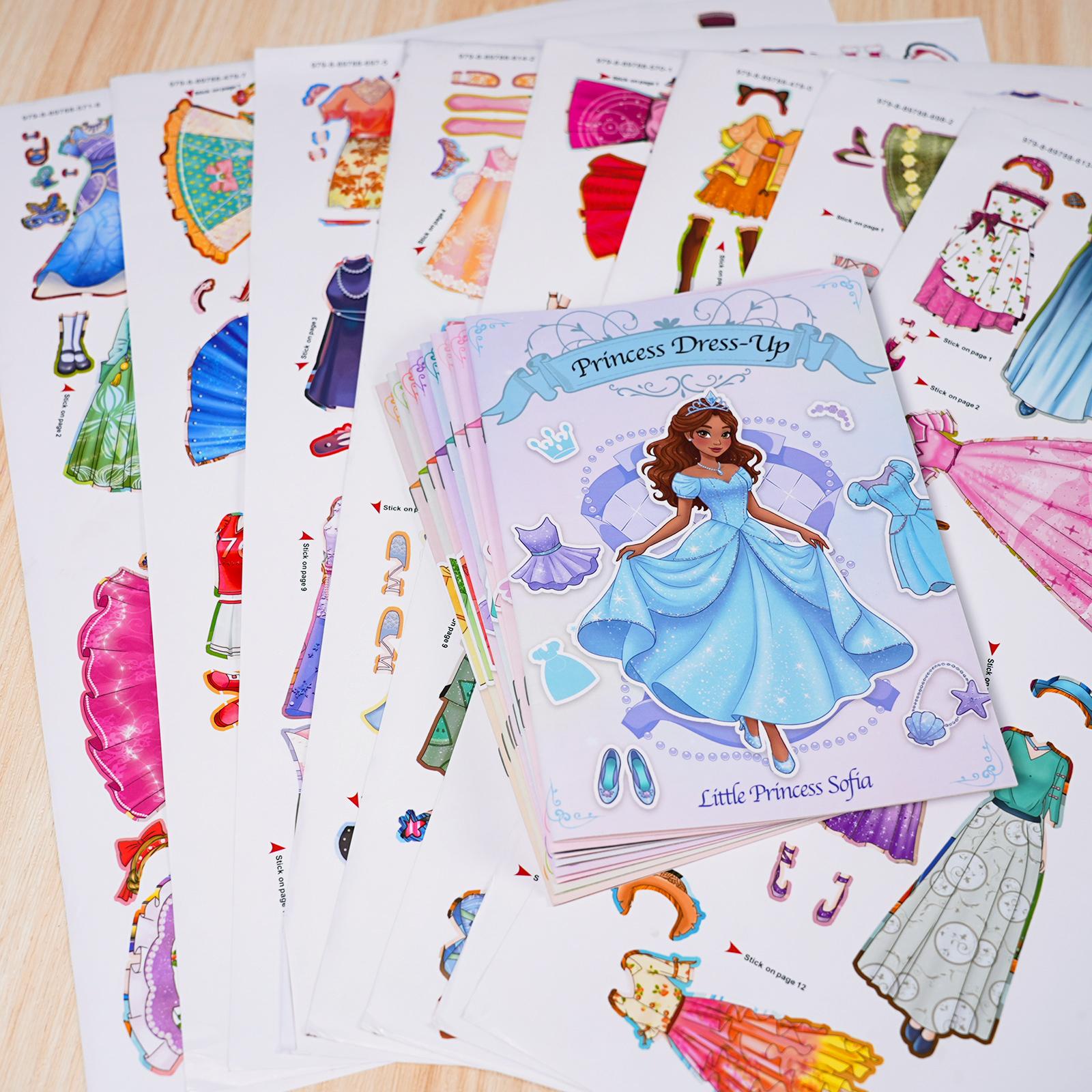 Princess Sticker Book for Kids – Magical Dress-Up and Fairy Tale Scene Sticker Fun