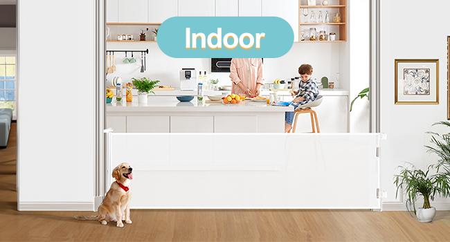 dearlomum Retractable Baby Gate 33.6" Tall Extends 55"-197" Wide Child Safety Gate for Doorways Stairs Hallways Indoor/Outdoor Black/Grey Playpen Nursery Infant Newborn dearlomum Retractable Baby Gate 33.6" Tall Extends 55"-197" Wide Child Safety Gate for Doorways Stairs Hallways Indoor/Outdoor Black/Grey Playpen Nursery Infant Newborn