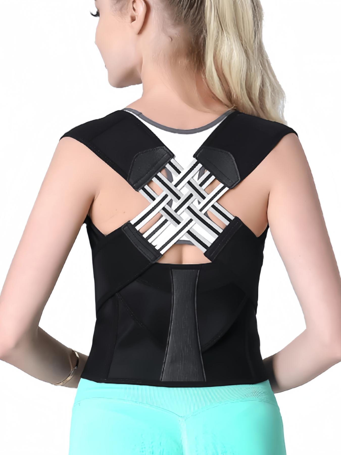 1 Count Adjustable Posture Corrector Back Brace Shoulder Straightener with Shoulder Support Relieve Back Neck and Shoulder Pain for Men and Women Shoulder Brace for Back and Spine Alignment,Suitable For Daily Office And Body Shaping Back Posture Strap