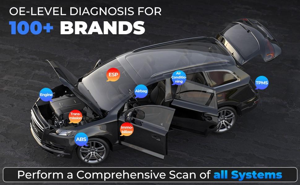 TOPDON ArtiDiag Pro Bidirectional Scan Tool, ECU Coding OBD2 Scanner Diagnostic Tool, 2 Years Free Update FCA Autoauth/35+ Services/All System Diagnosis