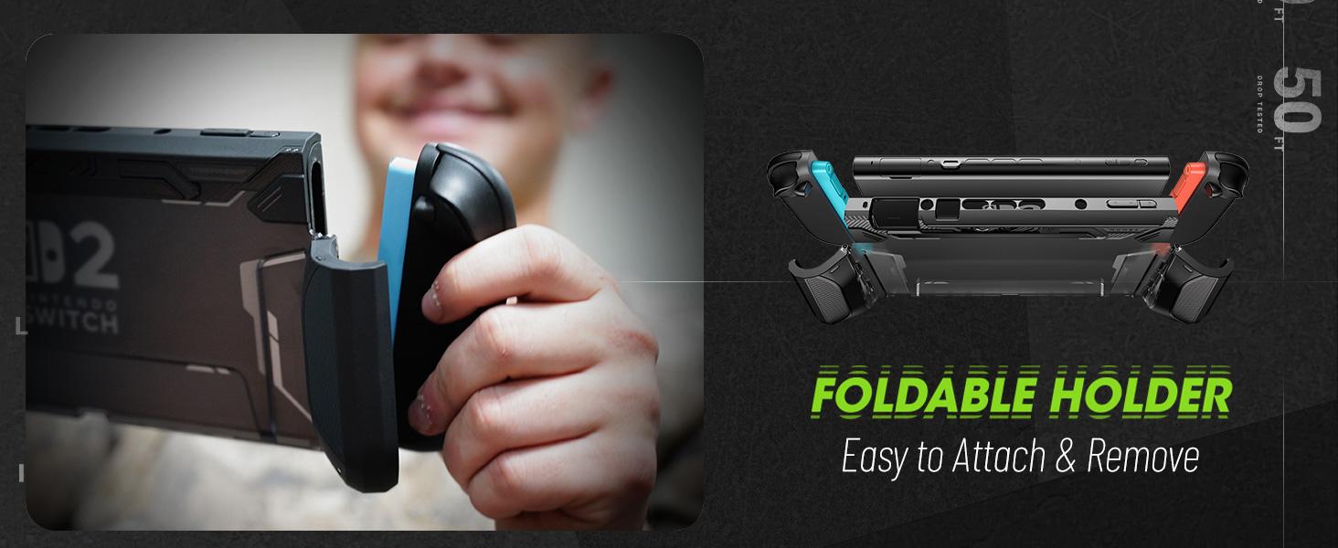 Mumba Blade Series for Nintendo Switch 2 (2025) – Dockable TPU grip case with enhanced protection. Features quick-release Joy-Con design, optimized for 7.9" screen. Ergonomic & lightweight. Black Controller Cover Gaming Items