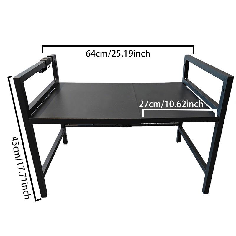 Kitchen storage rack, suitable for microwaves and ovens | Countertop organizer, open storage rack, perfect for storing spices, tableware and cookware, appliance storage rack | Functional kitchen shelf