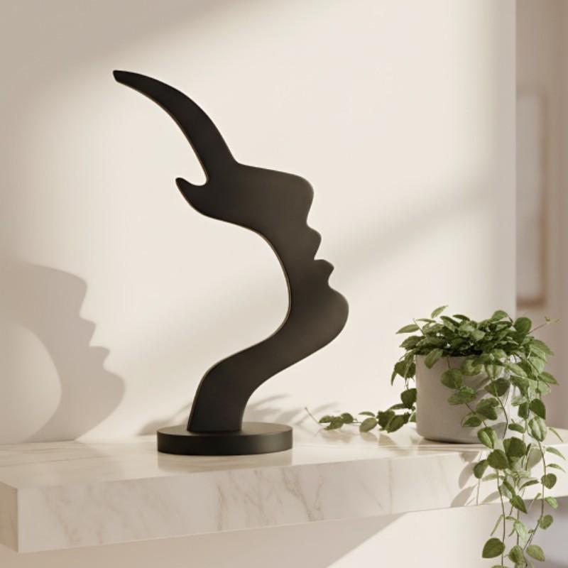 Modern Curved Glasses Stand, Elegant Side Face Holder, Minimalist Design, Protective Glasses Case for Desks or Nightstands, Thin