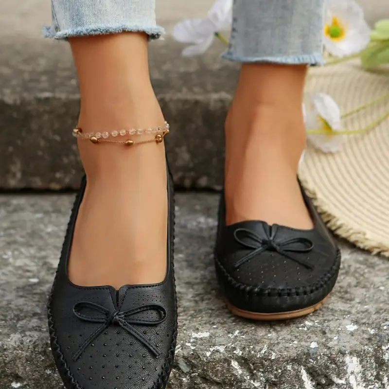 Women's Comfortable Slip-On Loafers - Cloud Cushion Massage Flats for Standing All Day, Breathable Work Shoes, Casual Flat Footwear