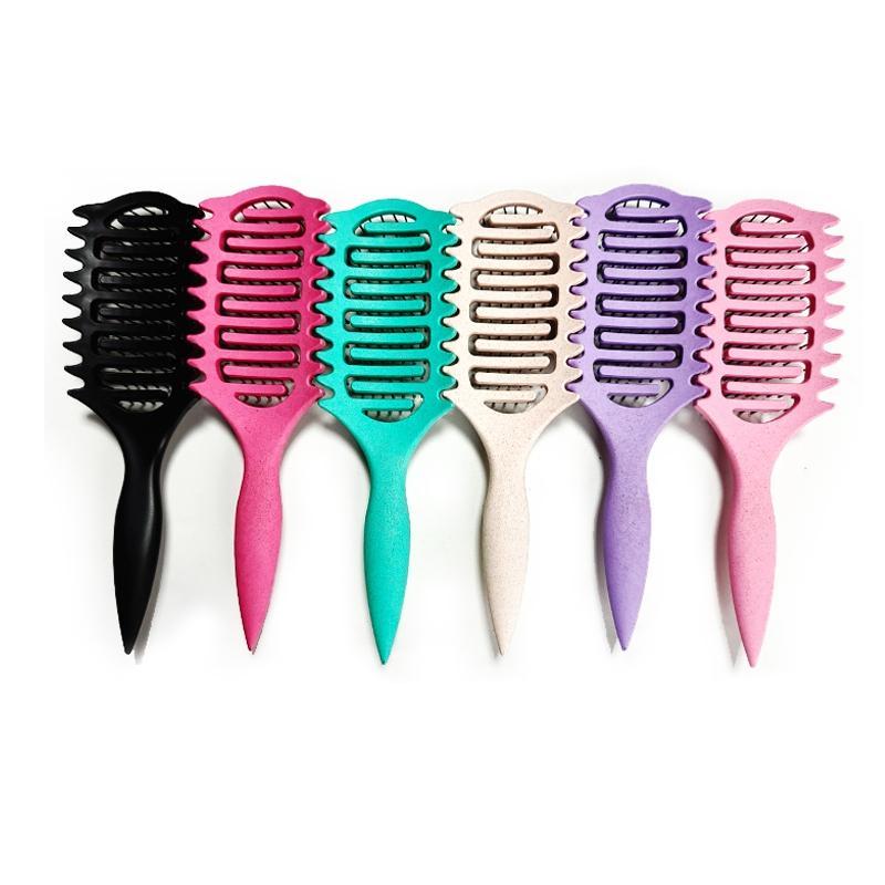 Vented Curl-Defining Brush, Curl Styling Brush, Curly Hair Detangler Brush for Curly, Wavy & Coily Hair, Airflow Comb for Fast Drying, Curl-Enhancing & Edge Lift, Detangling Brush for Wet & Dry Hair, Ideal for Travel, Home and Salon