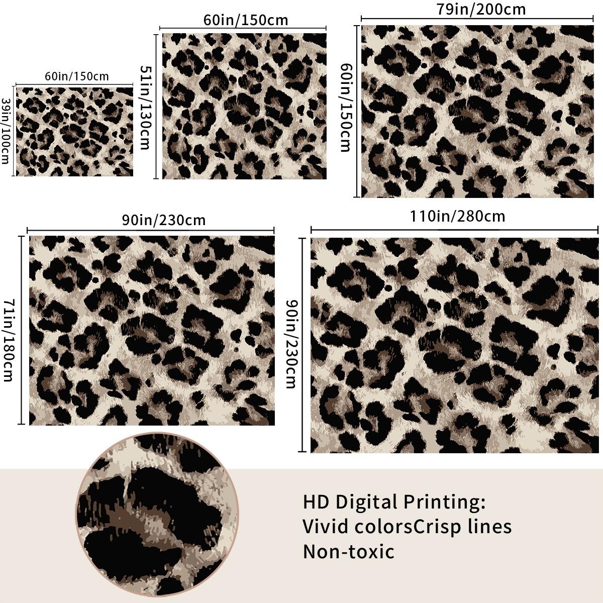 Wild Texture Leopard Print Tapestry, Premium Flannel with Great Drape,  Nails Trendy Vibes as Binge-Watching Backdrop or Accent Wall Decor, Ideal Gift