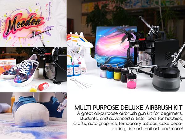 MEEDEN Airbrush Paint Set: 60 Colors x 30ml/1oz Air Brush Spray Paint Set Including Fluorescent and Metallic Colors MEEDEN Airbrush Paint Set: 60 Colors x 30ml/1oz Air Brush Spray Paint Set Including Fluorescent and Metallic Colors