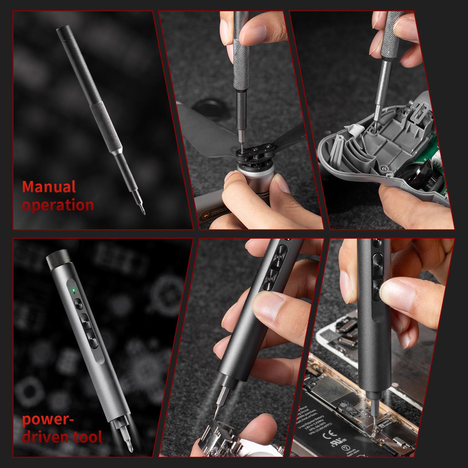 VMAN 138 in 1 Mini Cordless Electric Screwdriver Kit,Magnetic Screwdriver Tool Set for Repair,Power Tool Set handware chainsaw,Portable tools gadgets