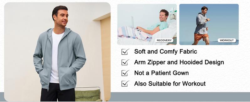 Runcati Mens Dialysis Sweatshirts Full Zip Lightweight Hemodialysis Jacket Warm Hoodie Sweatshirt with Arm Zipper Runcati Mens Dialysis Sweatshirts Full Zip Lightweight Hemodialysis Jacket Warm Hoodie Sweatshirt with Arm Zipper