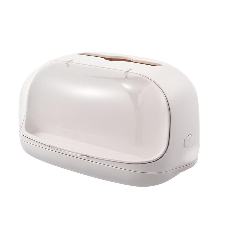 Rectangular Tissue Box with Automatic Lift Mechanism, Decorative Display Holder for Office and Living Room Use, Elegant Design for Easy Access, Paper Towel Holder