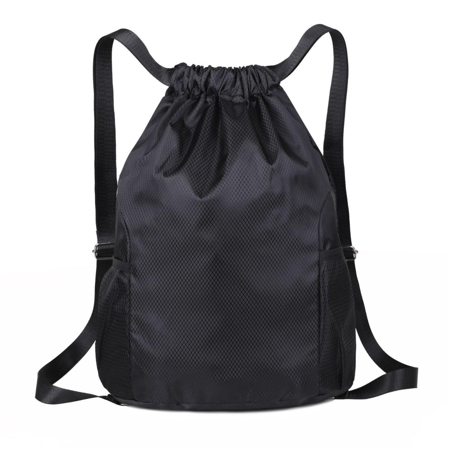 Unisex Drawstring Backpack Bag Sport Gym Sackpack, Outdoor Sports Bag, Large Capacity Gym Bag with Mesh Side Pockets, Adjustable Shoulder Straps, Suitable for Travel, Sports, Fitness Training