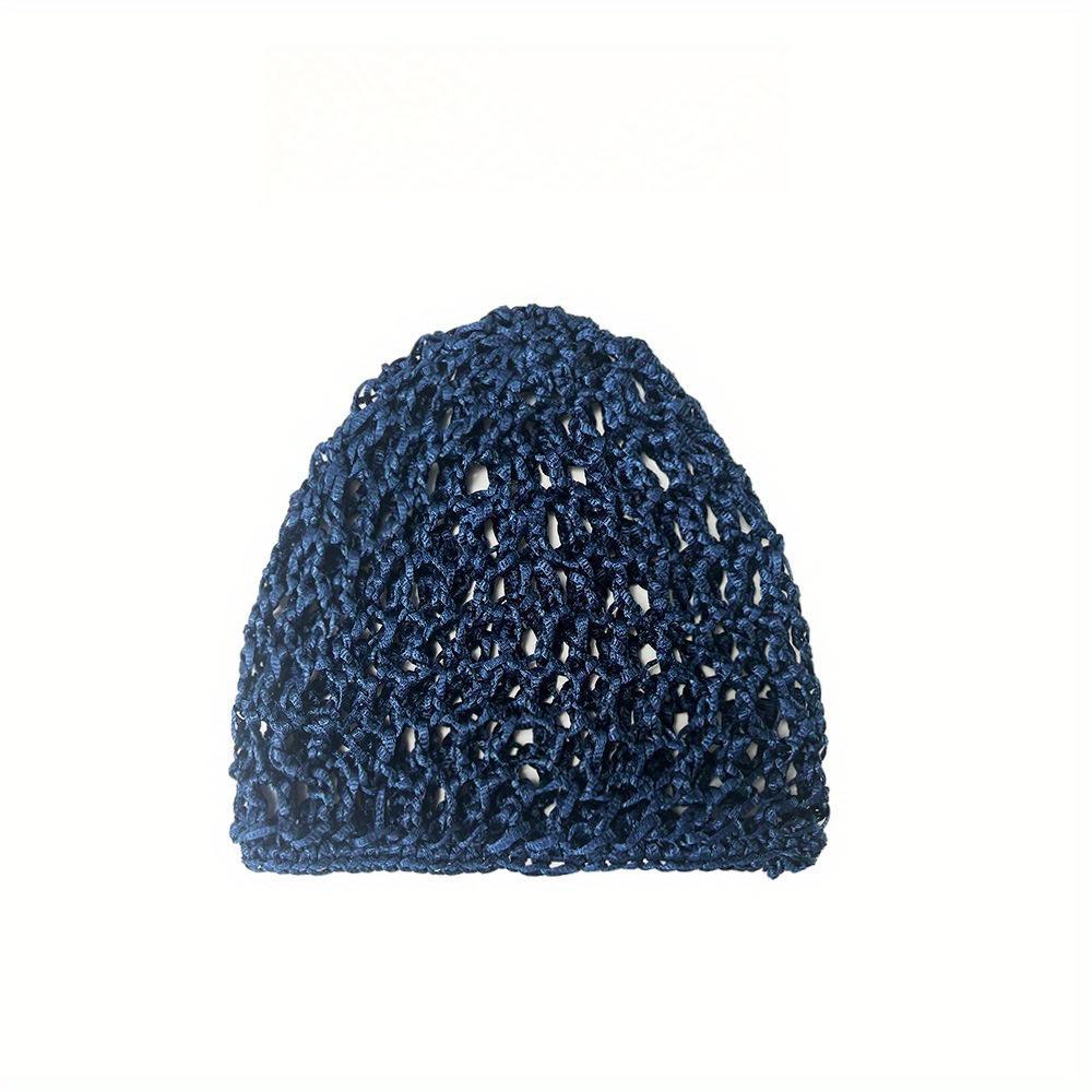 Women's Soft Knitted Hair Nets - Hollow-Out Breathable Bonnets, Knitted Net Wrap for Easy Wear, Hair Styling Accessories for Heatless Daily Care, 5Pcs Mixed Color Pack