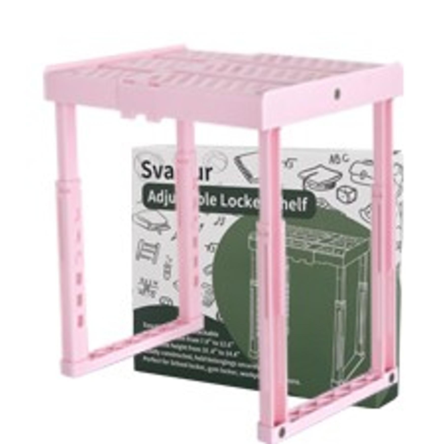 Pink Locker Accessories with Locker Shelf, Magnetic Mirror, Magnetic Pen Holder, Magnetic Small Whiteboard, Back to School Essentials Locker Decorations, 7 Piece Locker Organizer for Work