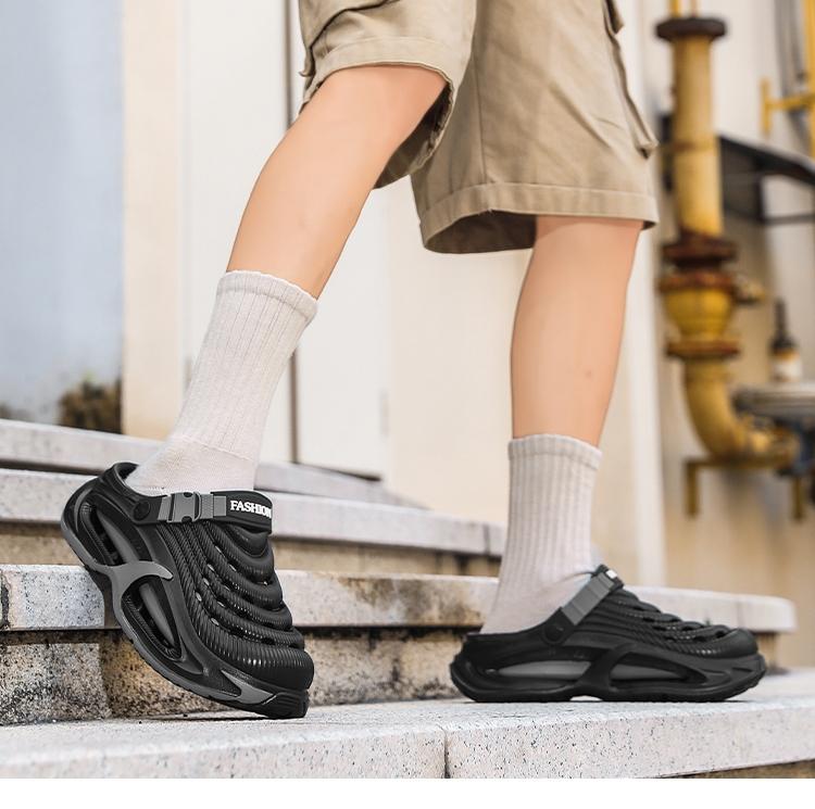 3 Color Functional Hole Slippers, Thick Sole Breathable One-Step, Fashion Woven Strap, Unisex Outdoor Casual Cool Sandals