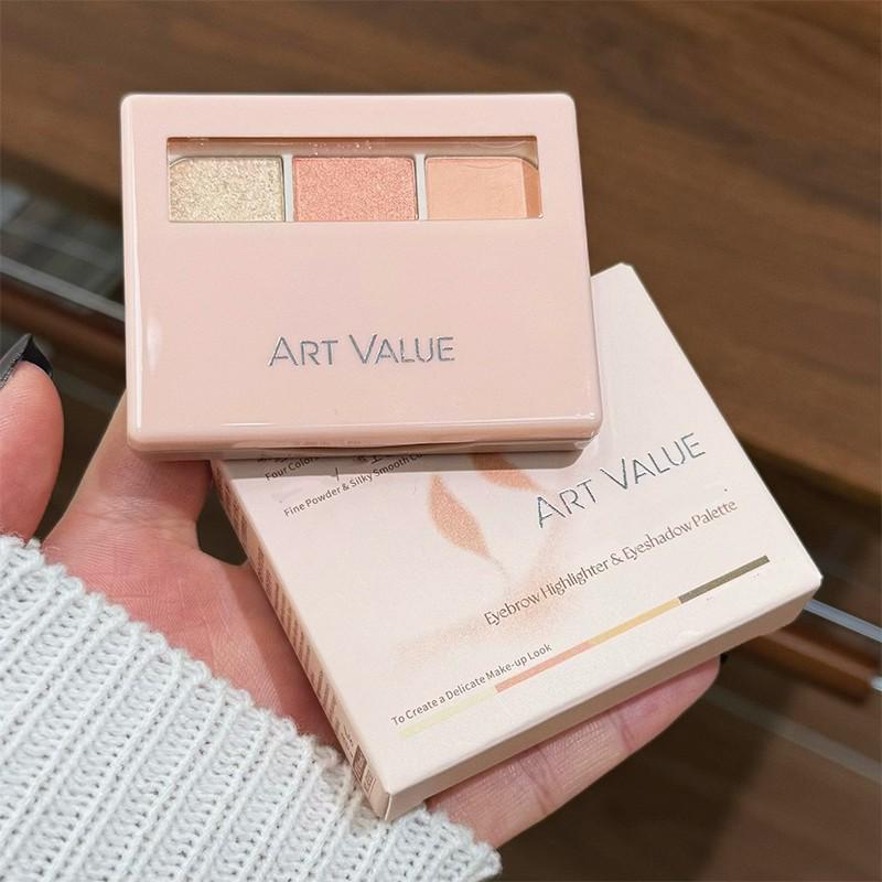 Aegyosal Four-Color Eyeshadow Palette, Mixable Pigments for All Skin Tones, Natural Contour & Brightening, Daily Makeup Essential