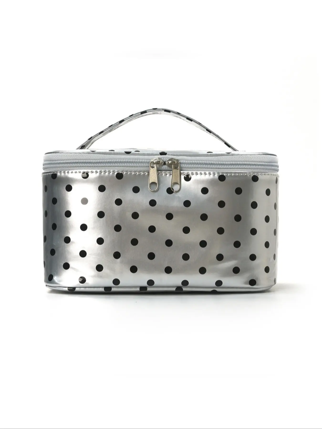 Silver polka dots