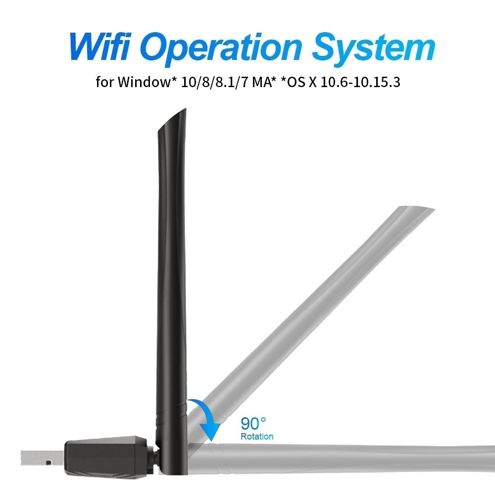 2 in 1 Wireless Adapter, USB Powered Wireless Adapter, Plug & Play High Speed Internet Adapter, No Driver Required, Compatible with Bluetooth-compatible & WiFi