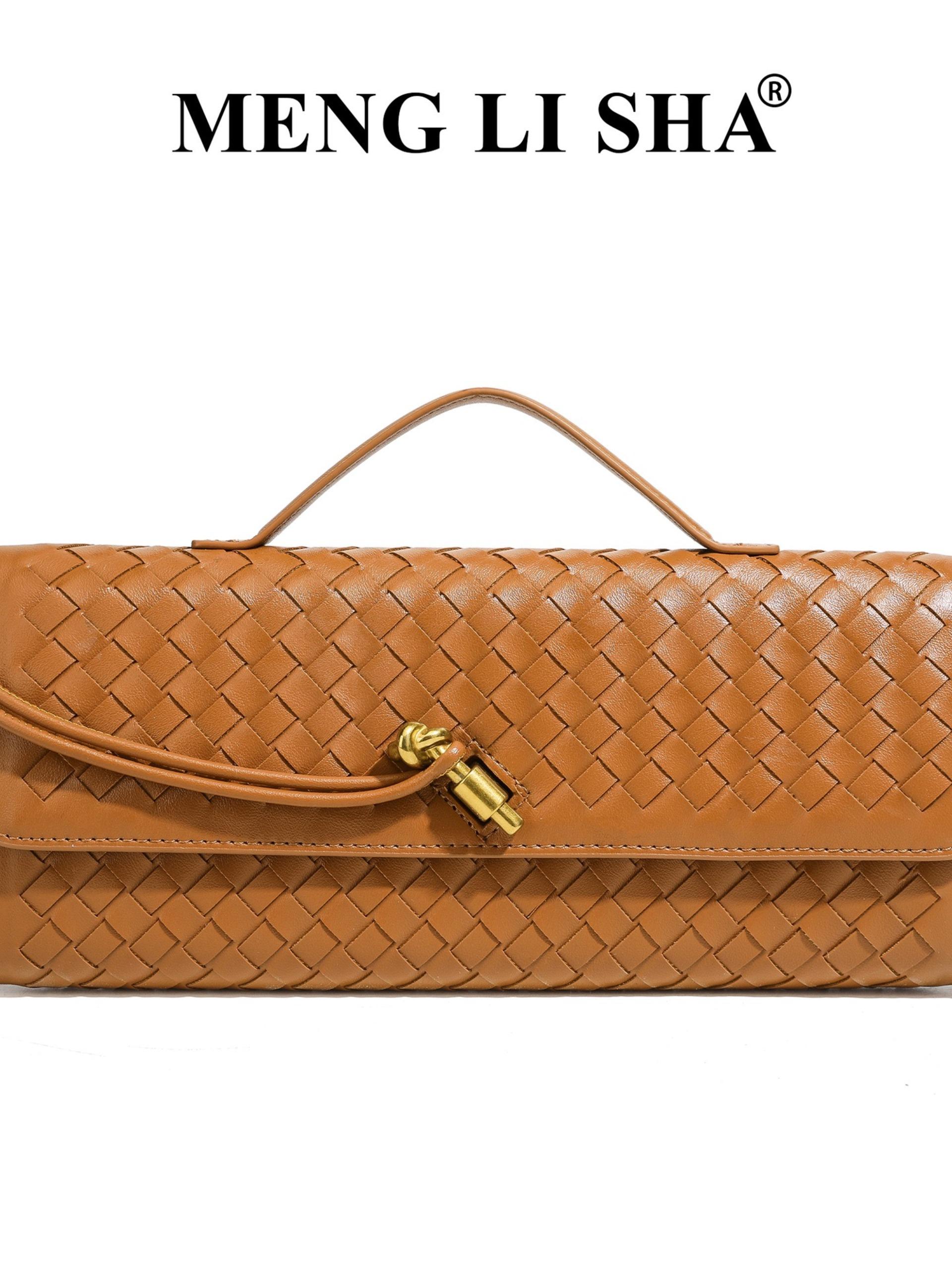 Elegant Braided Shoulder Bag, Unique High-End Horizontal Handbag, Evening Party Crossbody, Versatile Fashionable Purse, Stylish and Refined