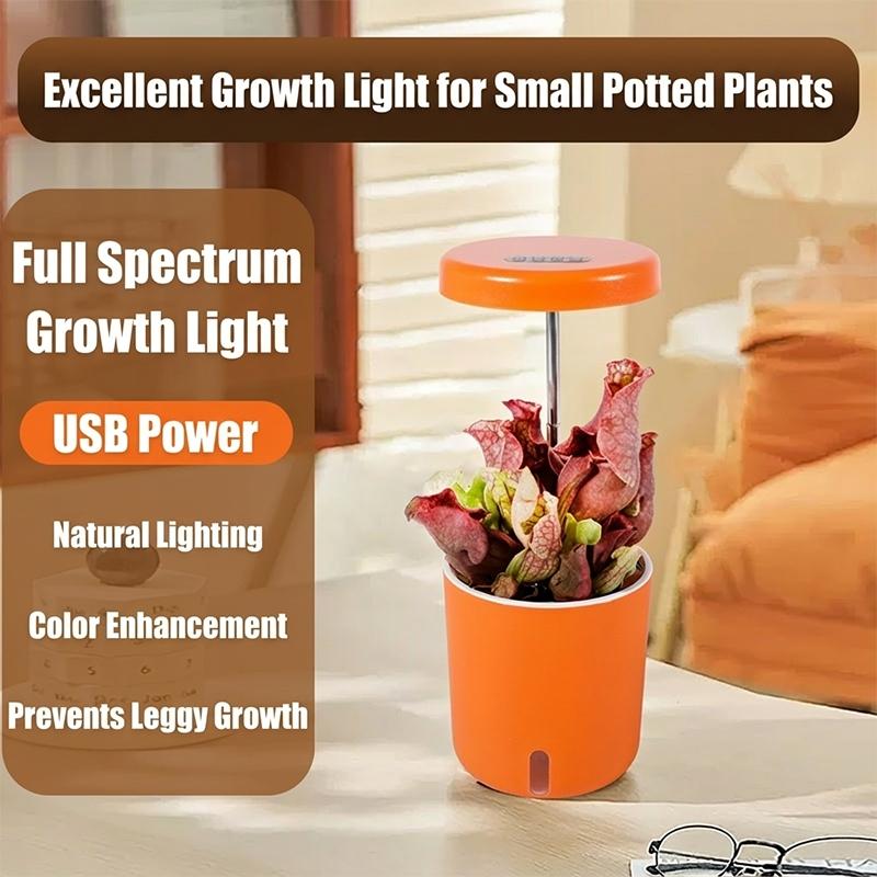 Mini Hydroponic System, LED Grow Light, Grow Light, Comes with a cup base, Full Spectrum & 3/9/12H Auto Timer, Less Water, Grow Light for Year-Round Herbs, Flowers, Vegetables in Home, And Perfect for Kitchen Office - Round Harvest in Small Spaces.
