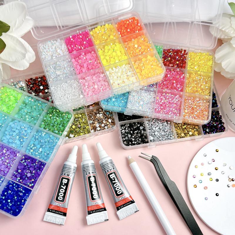 1 Set 60 Colors 3mm Semi-circular Resin Glitter Rhinestones Charms Sparkling Colorful Nail Diamonds Gewelry DIY Nail Art Cup Shoes Phone Case Nails Designs
