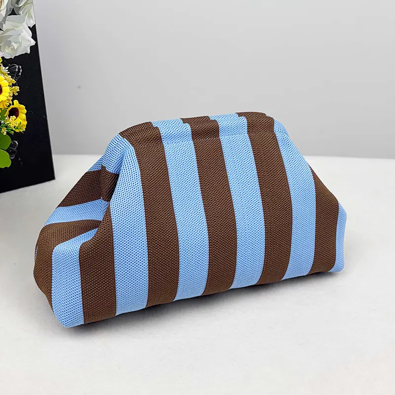 Pinstripe [Coffee + Blue]