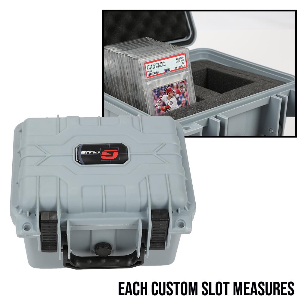 75+Graded Card Storage Box Deep Travel Size Waterproof Case Slab Protector Gray,2Row Graded Card Storage Box Travel Waterproof Case Slab Holder& Protector Grey,Card Organizer Protector Upgraded Version