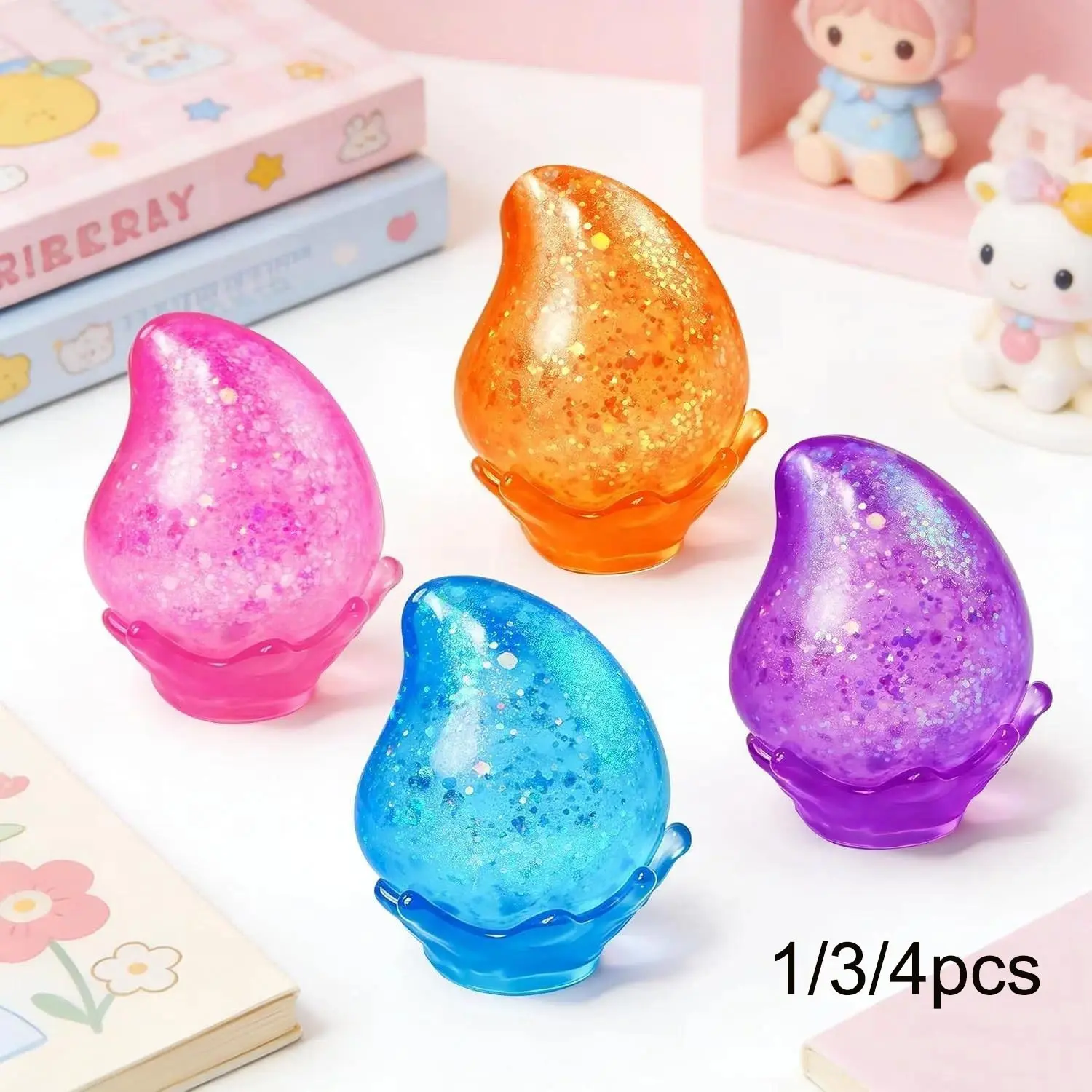2026 Dream Teardrop Squishy, Soft Squishies, Slow-Rising Malt Candy-Style Squeeze Fidget Ball, Soft Sensory Stress and Anxiety Relief Toy for Kids and Adults, Great for Autism, Birthday Party Favors and Everyday Gifts, Squeeze Balls