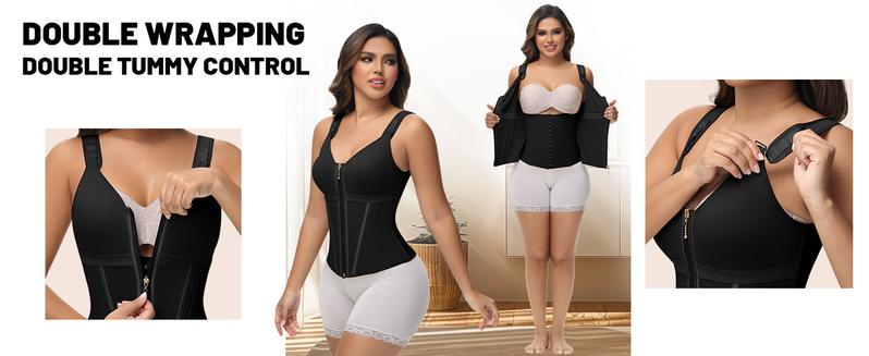 SHAPESHE Waist Shapewear Corset for Women 2-Layers Sport Workout Shapewear Vest