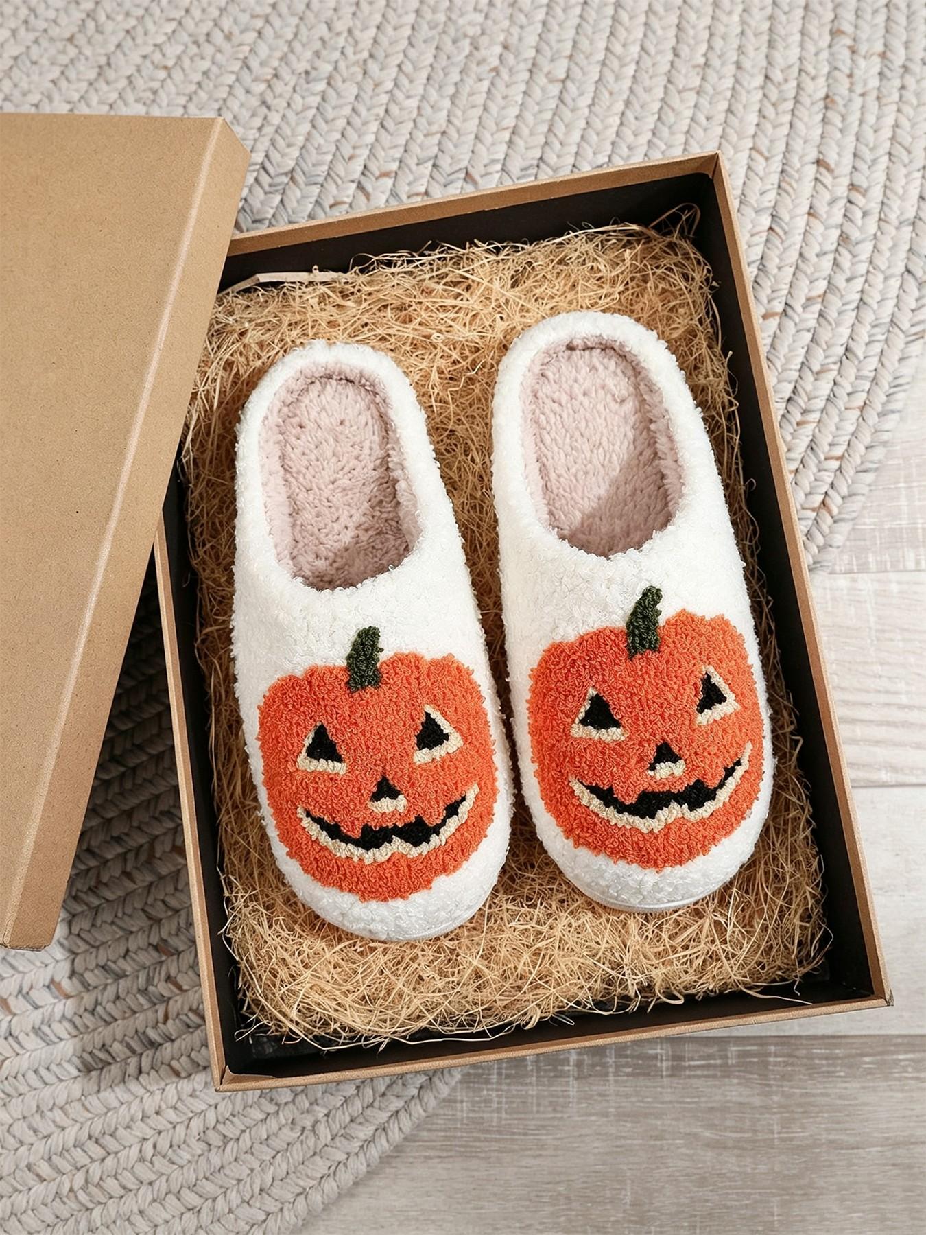 Halloween Slippers for Men and Women: Soft and Warm Cotton House Slippers; Memory Foam House Slippers; Comfortable and Fluffy Fall/Winter House Slippers Footwear
