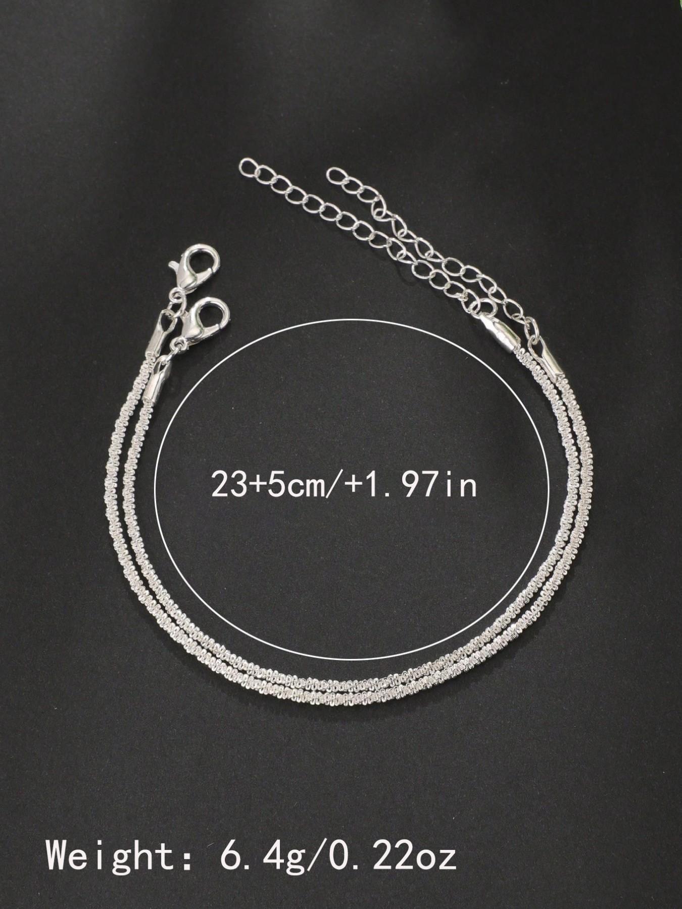 2 Pcs Starry Chain Anklets, Unique Women's Beach Vacation Party Anklets, Stylish Foot Jewelry for Summer