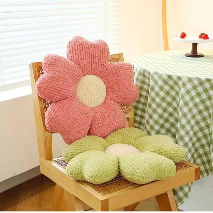 New Breathable Five-petal Flower Cushion Macaron Fresh Home Sofa Decorative Cushion Pillow Dining Table Office Chair Cushion