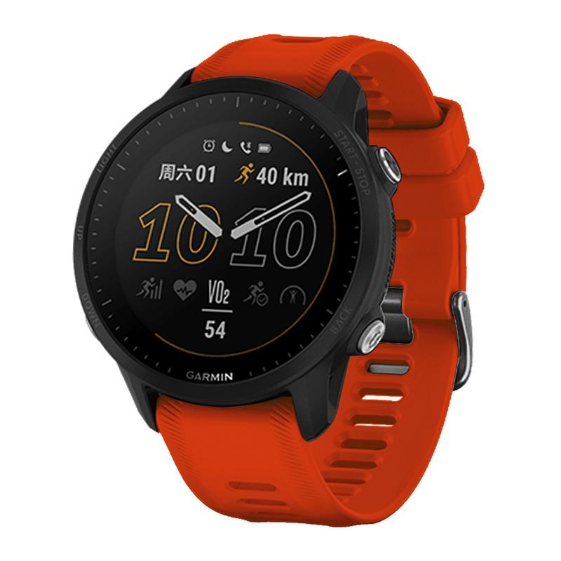 1 Pcs Casual Silicone Watch Band for Garmin Forerunner 955 Smartwatch Replacement Accessories Watch Straps (Strap Only, Watch Not Included)