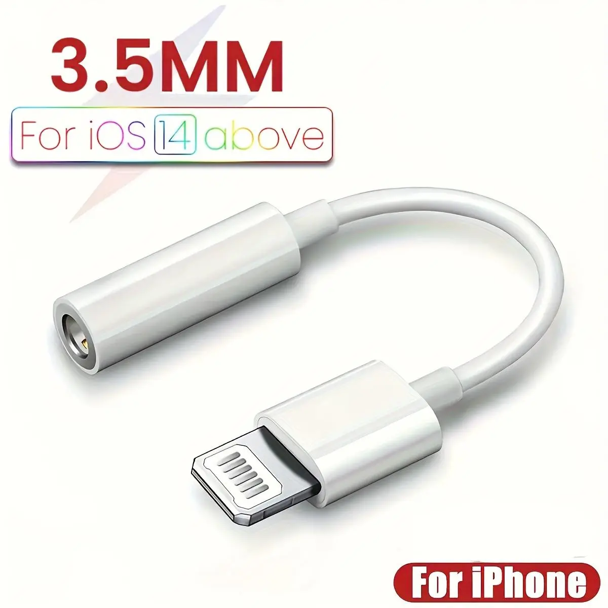 Music Audio Adapter to 3.5mm Jack AUX Cable for iPhone 14 13 Pro Max iPad Male to Female Adapter Headphone Converter Audio Splitter