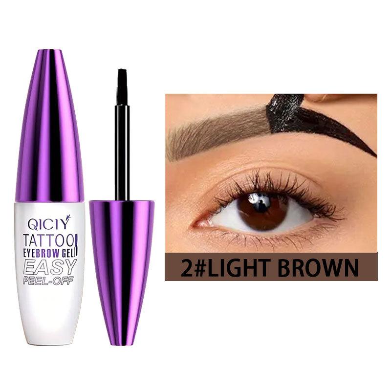 Easy Peel-Off Eyebrow Gel-Waterproof &Sweatproof, Long-Lasting Black or Brown TattooTint, Film Forming, Medium Coverage for All SkinTypes Makeup Tech 01 eyebrows  gel brow Cosmetic eyebrowtint
