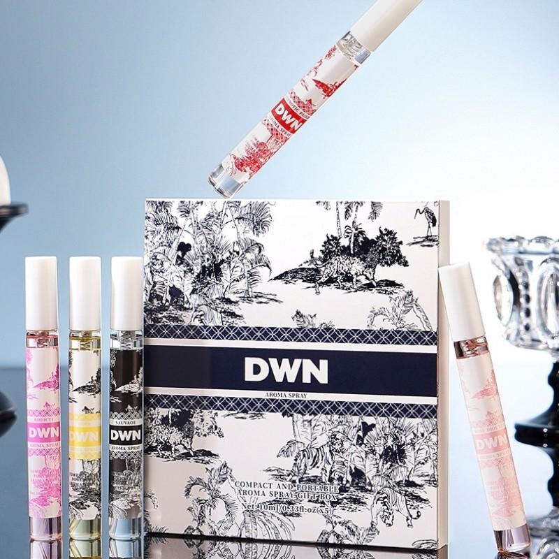 5pcs/box Neutral Scent Perfume Set, Alcohol-Free Fresh Fragrance Spray, Long-Lasting Light Scent for Body and Hair, Outdoor Use