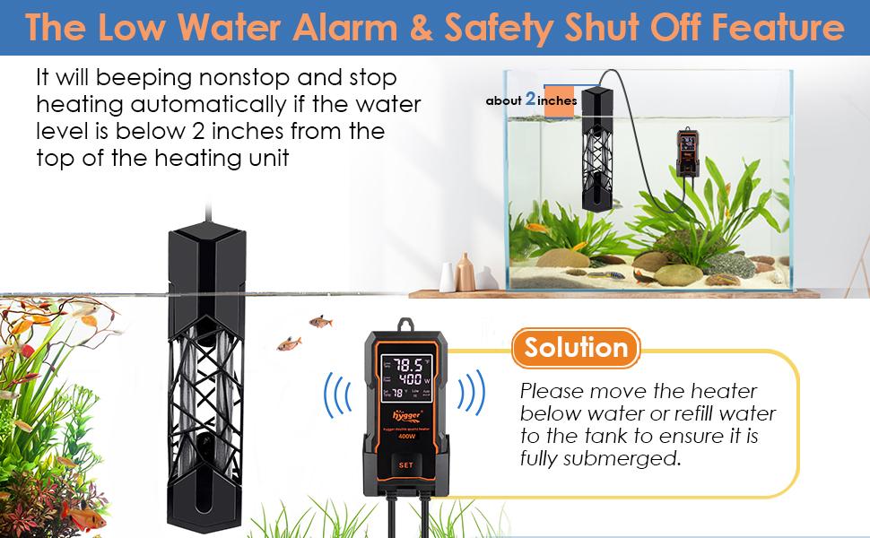 hygger Submersible Aquarium Heater Fish Tank Heater with Temperature Control & Auto Off Protection for Saltwater and Freshwater