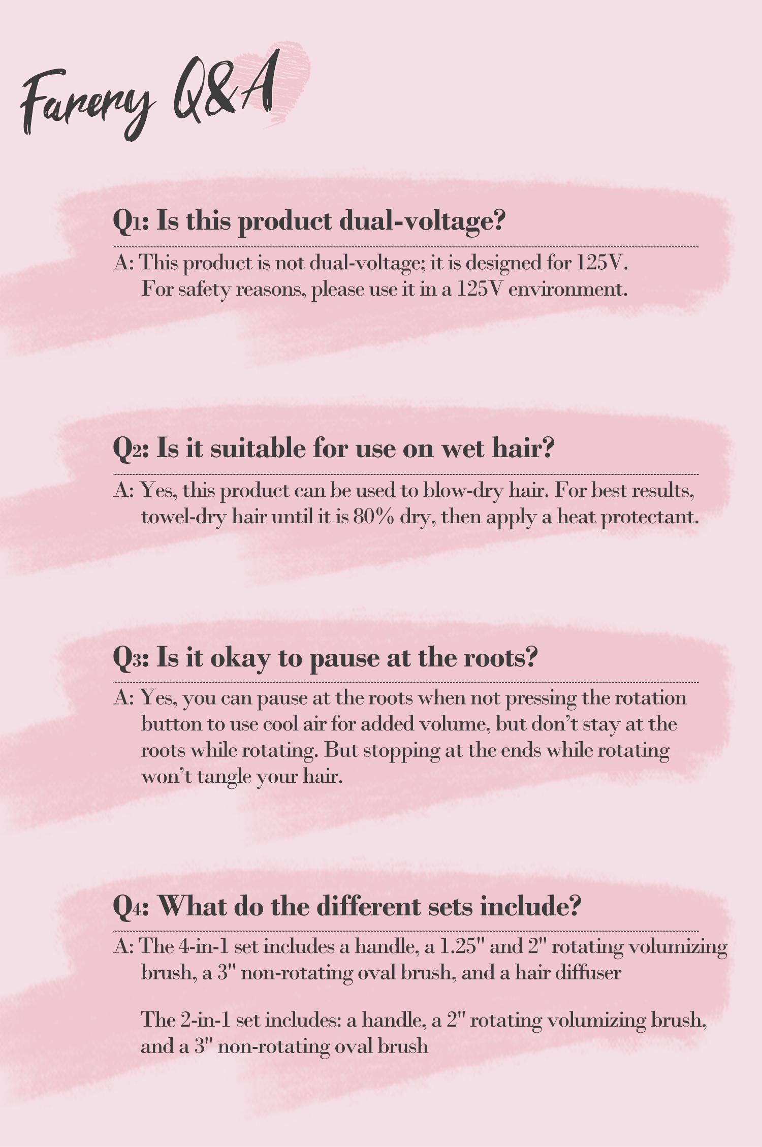 Farery 2-in-1 Blow Dryer Brush Set for Frizz-Free Blowout | 2-inch Rotating Hair Dryer Brush & 3-inch Hot Air Brush with Oval Barrel Farery 2-in-1 Blow Dryer Brush Set for Frizz-Free Blowout | 2-inch Rotating Hair Dryer Brush & 3-inch Hot Air Brush with Oval Barrel