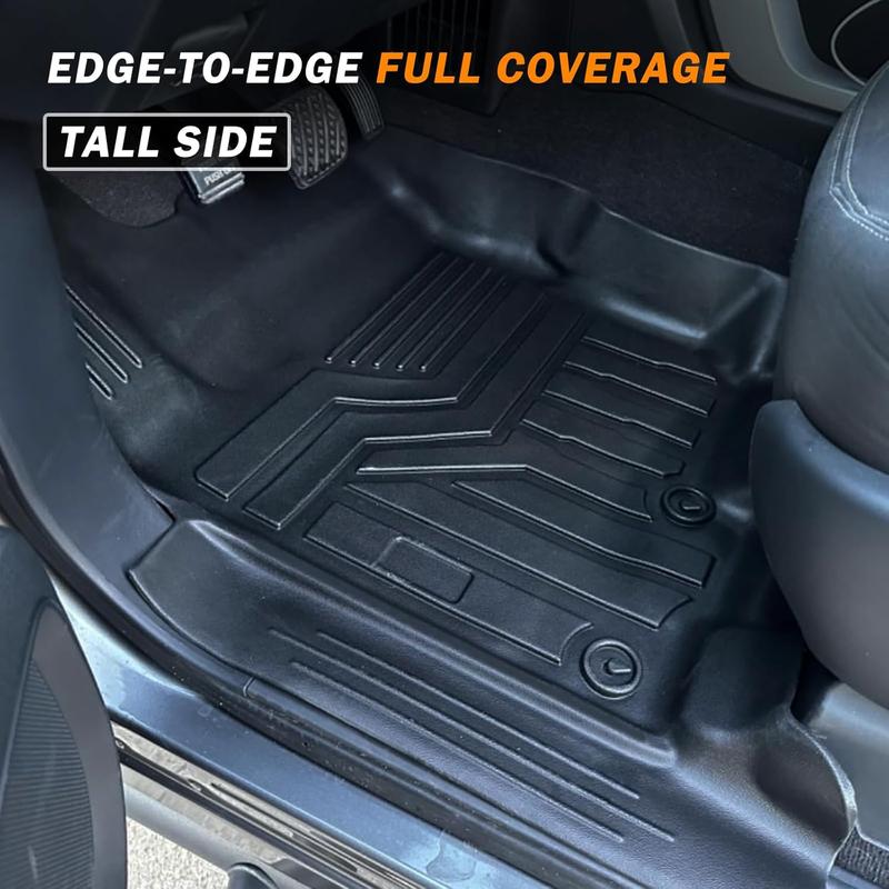 Canvcle Custom Fit Floor Mats for Nissan Titan Crew Cab 2017-2024 & Titan XD 2016-2024 All Weather 1st & 2nd Row Carpet Liners Black Premium TPE Material Odorless Easy Cleaning Canvcle Custom Fit Floor Mats for Nissan Titan Crew Cab 2017-2024 & Titan XD 2016-2024 All Weather 1st & 2nd Row Carpet Liners Black Premium TPE Material Odorless Easy Cleaning